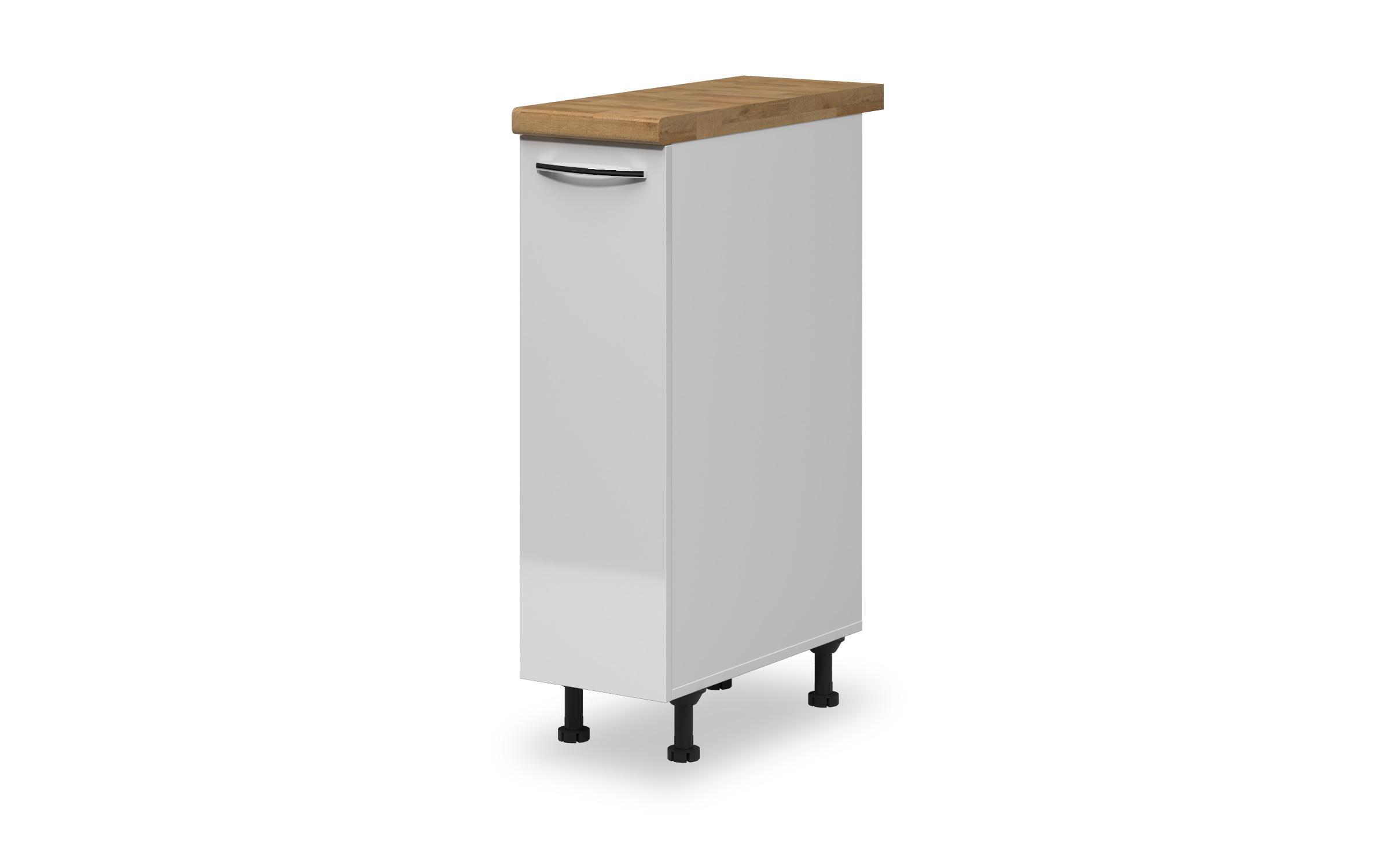 Kitchen pull-out bottle rack Dakota 28, white gloss  1